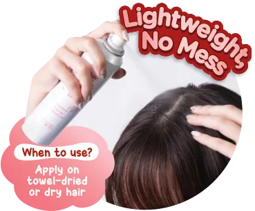Lightweight No Mess | When to use? | Apply on towel-dried or dry hair
